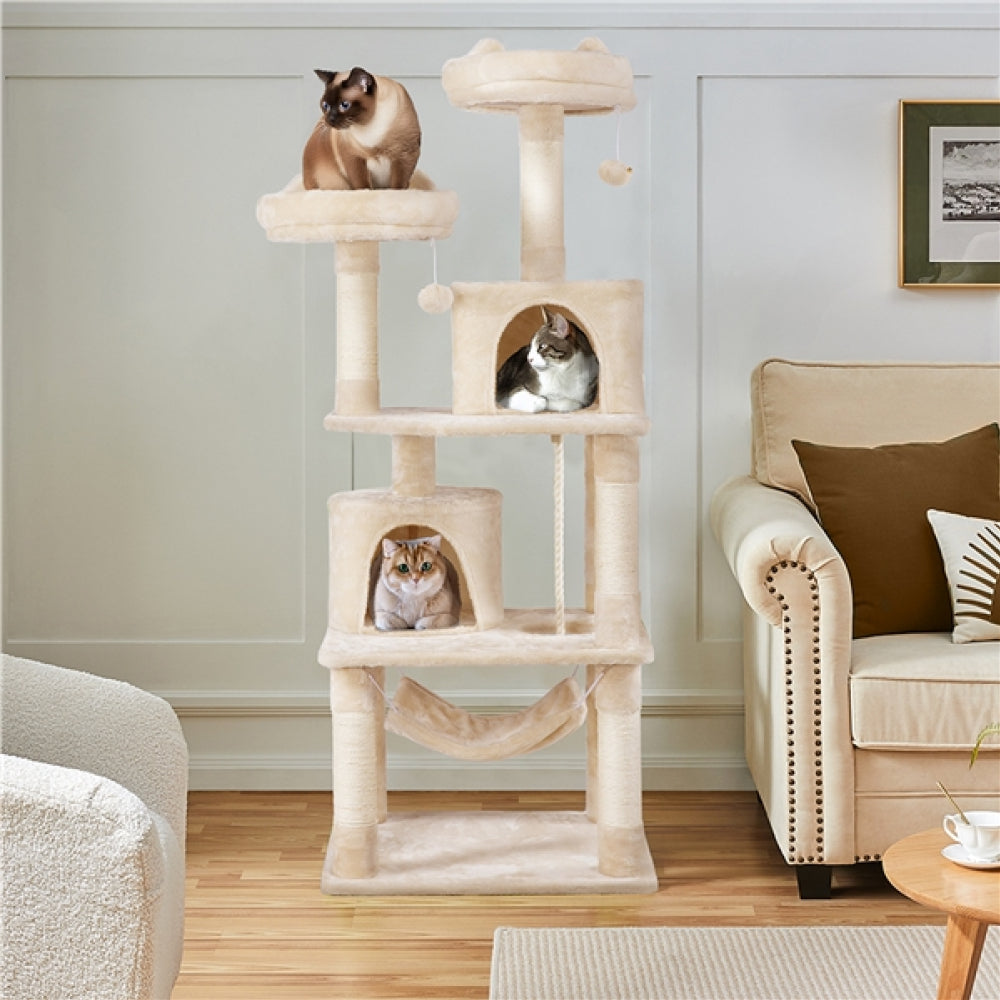 Multi-Level Cat Tree  Cat Tower with 2 Condos & 2 Perches & Scratching Posts