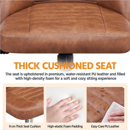 Faux Leather Mid Back Home Office Desk Chair
