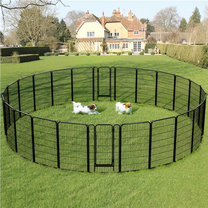 Set of 4 - 47.5″ Tall Dog Playpen Panels Metal Pet Fence Exercise Barrier