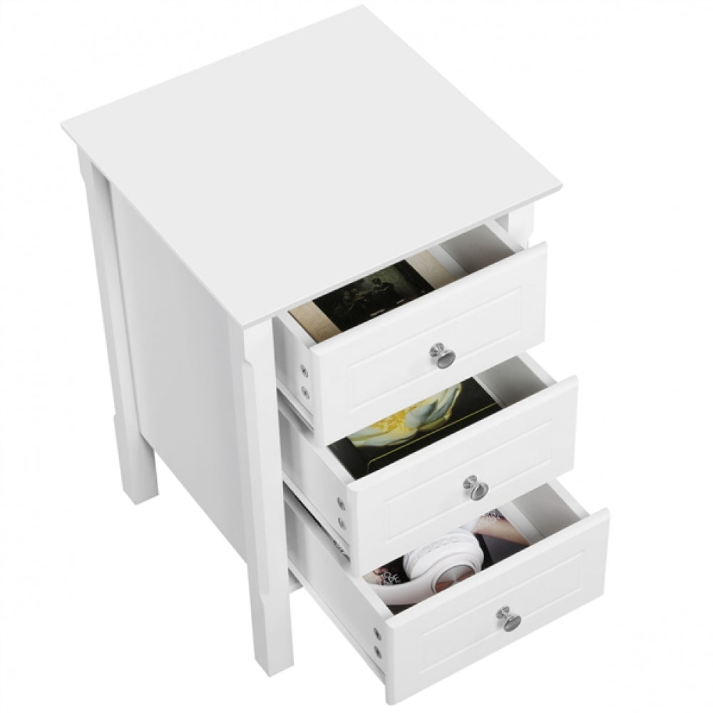 End Table Side Table Nightstand with 3 drawers