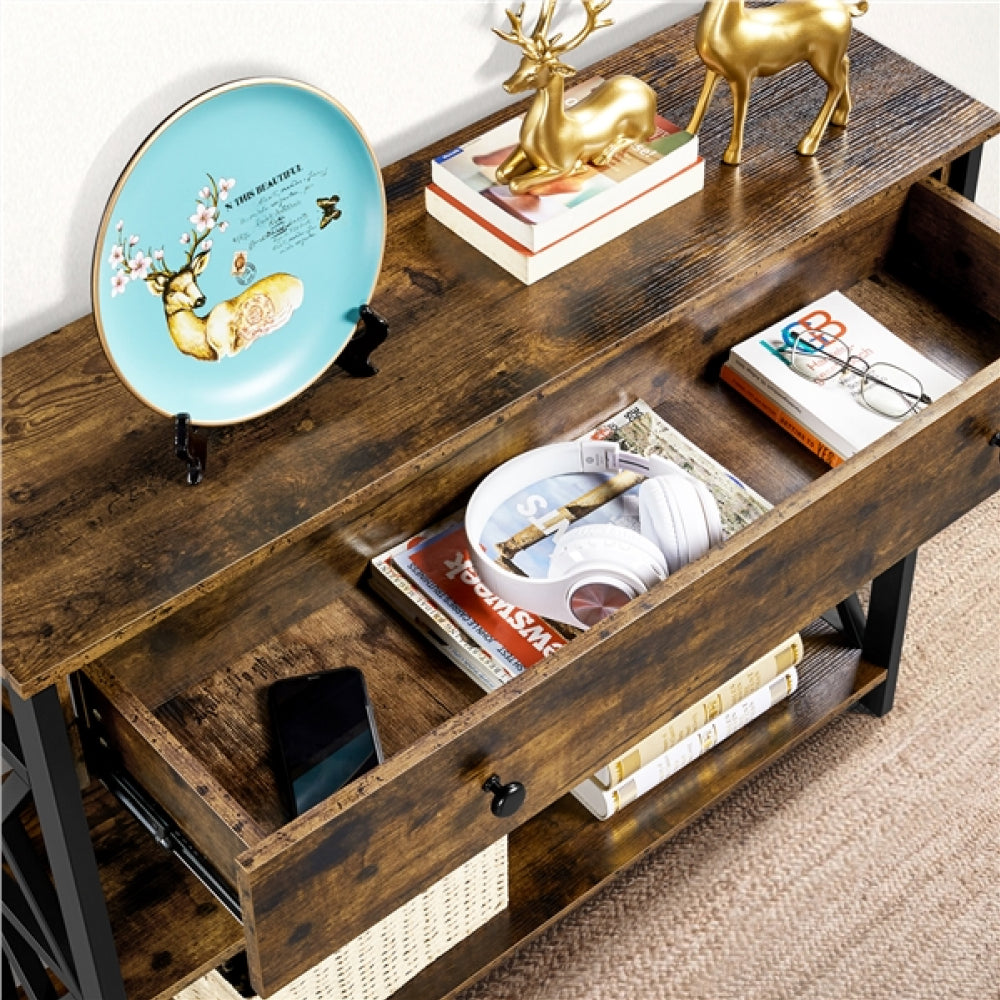 2-Tier X-Design Console Table Hall Table
