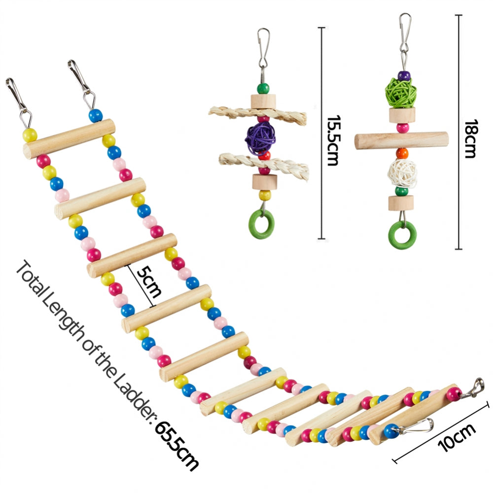 Rolling Metal Bird Cage with Detachable Stand Toys Included