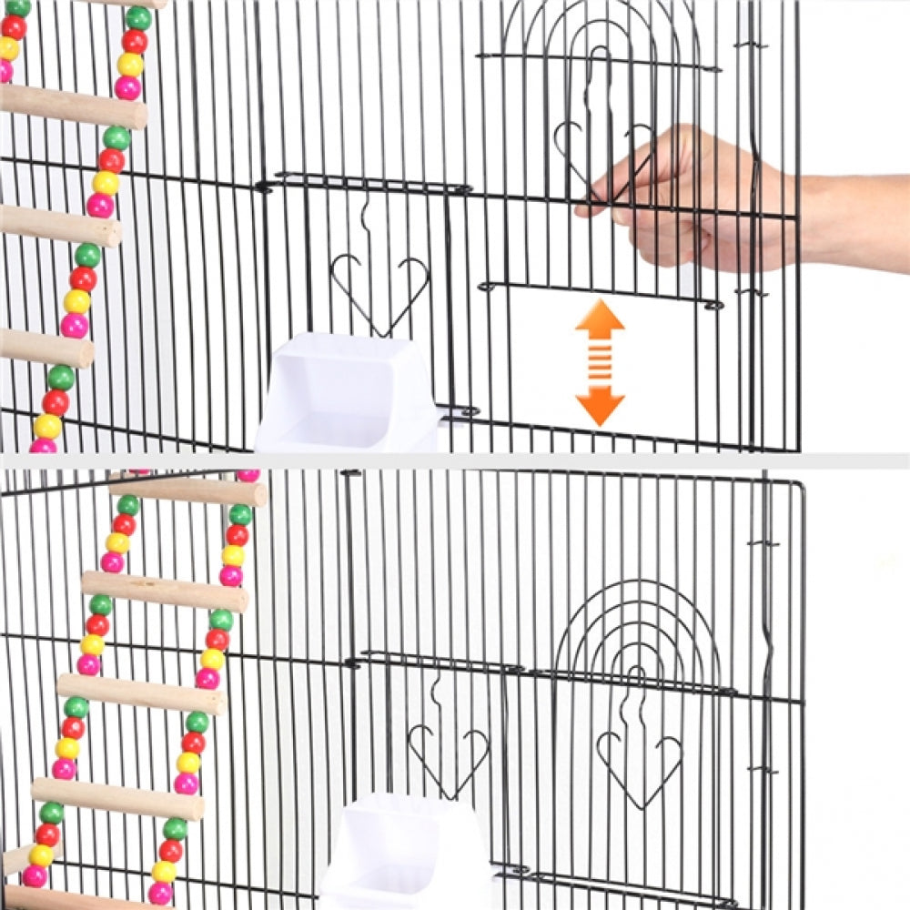 Metal Parrot Cage Bird cage w/Swing & Ladder