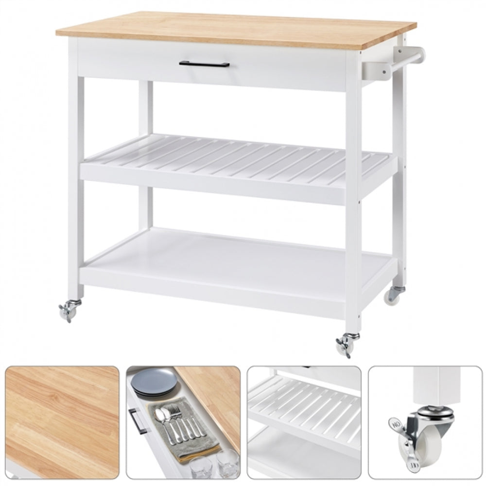 Kitchen Island Cart on Wheels 40’’ W Minimalist Kitchen Cart