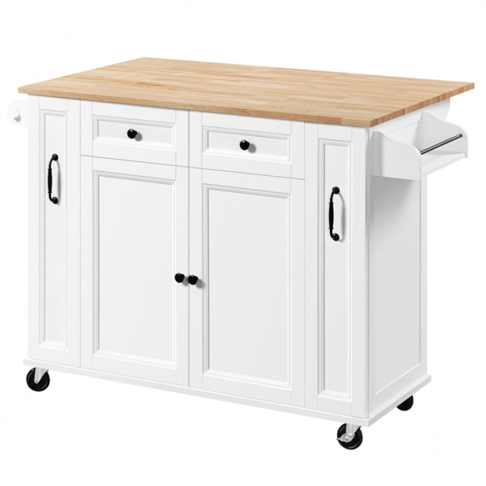 Kitchen Trolley with Drop-Leaf Breakfast Bar