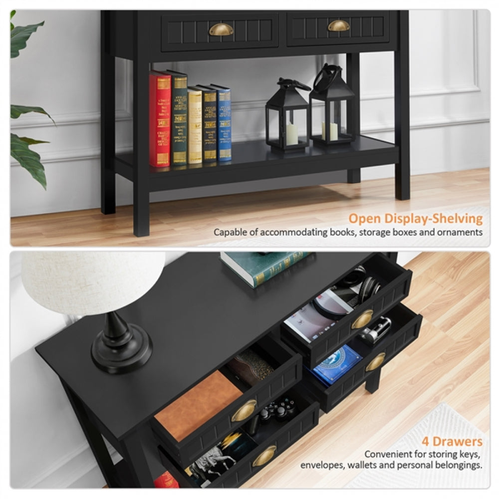 4-Drawer Console Table Hall Table