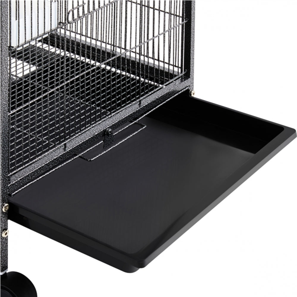 40-Inch H Wrought Iron Bird Cage with Rolling Stand