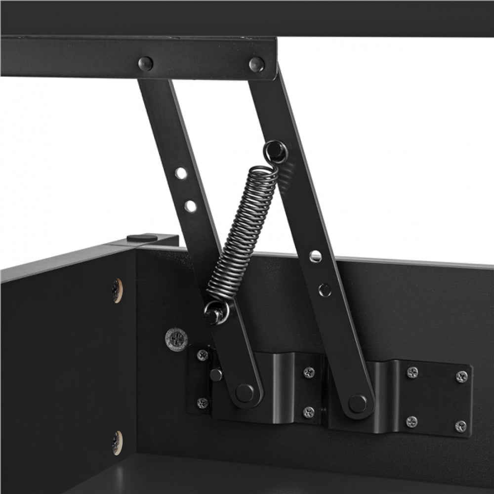 Shaker Design Lift Top Coffee Table w/Storage & 2 Open Shelves