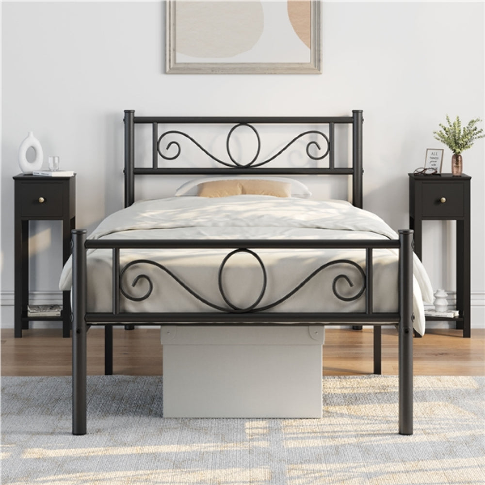 Slim Bedside Tables Set of 2 End Tables With Storage Drawers