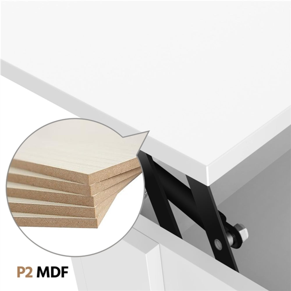 Space-saving Lift Top Coffee Table w/ Hidden Compartment & Open Shelf