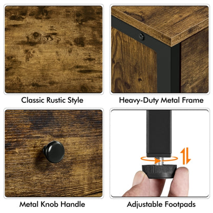 2-Drawer Side Table End Table Nightstand