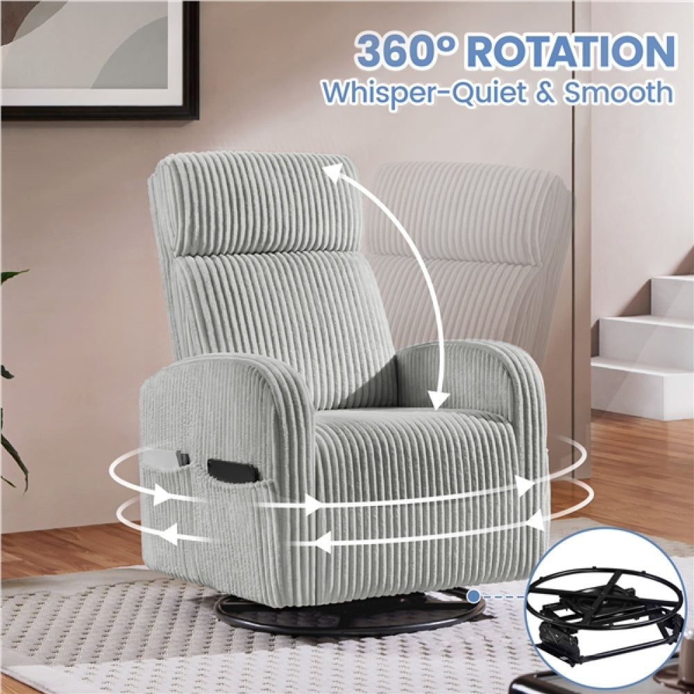 360-Degree Swiveling Nursing Glider Chair Rocking Chair