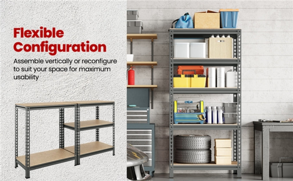 5-Tier Utility Shelves Adjustable Metal Shelving Units