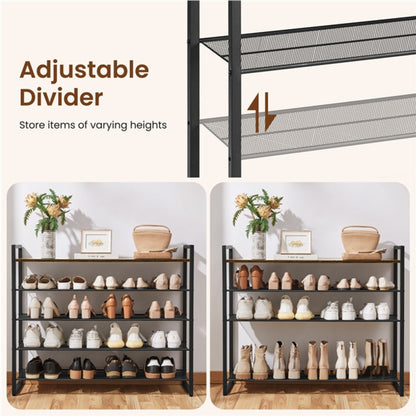 10-Tier Iron Shoe Rack Organizer