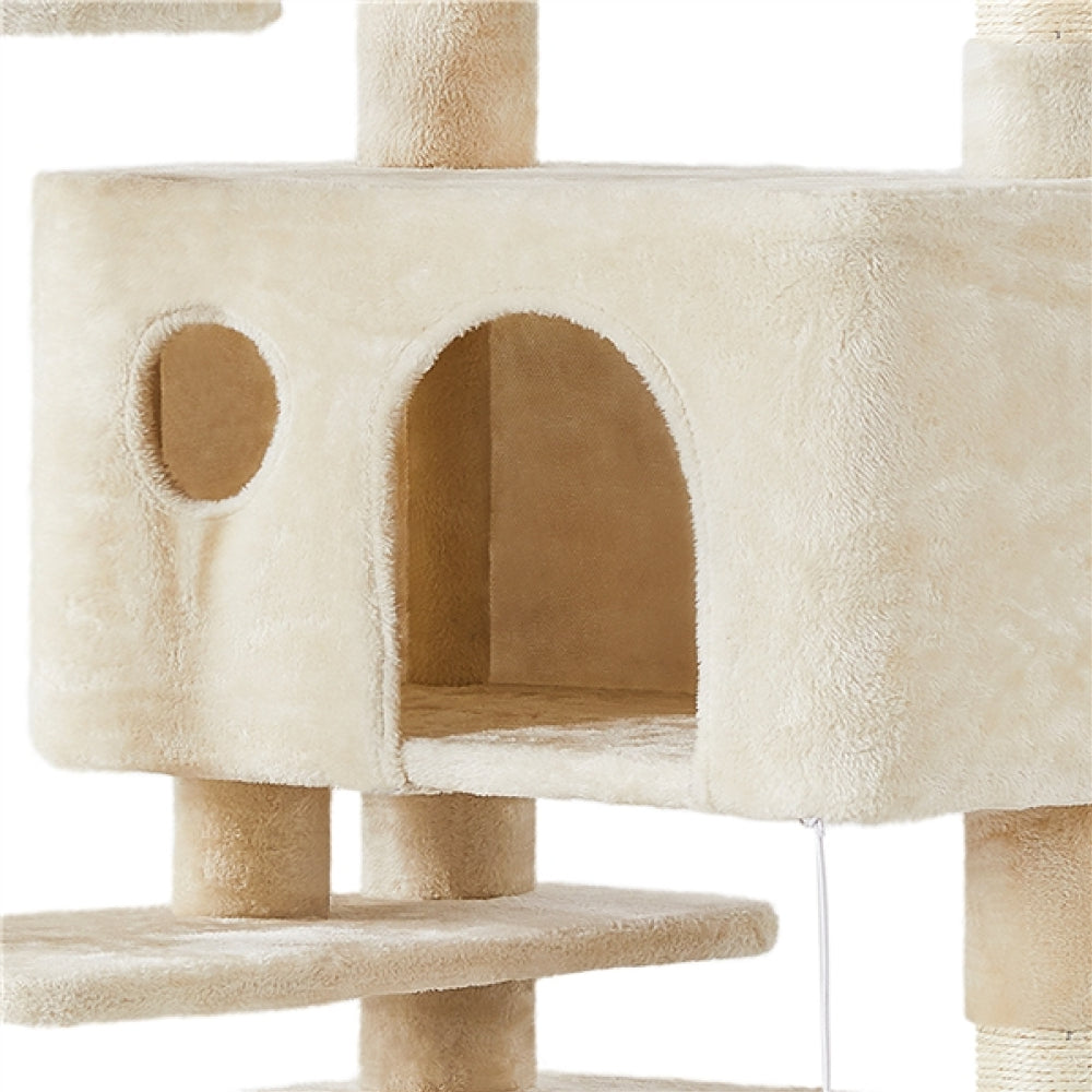 Cat Tree Cat Tower w/ Condos & Dangling Balls & Scratching Posts & Platforms
