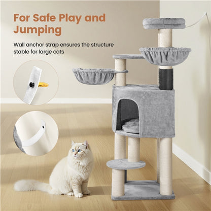 Multilevel Heavy-Duty Cat Tree with Thick Scratching Posts