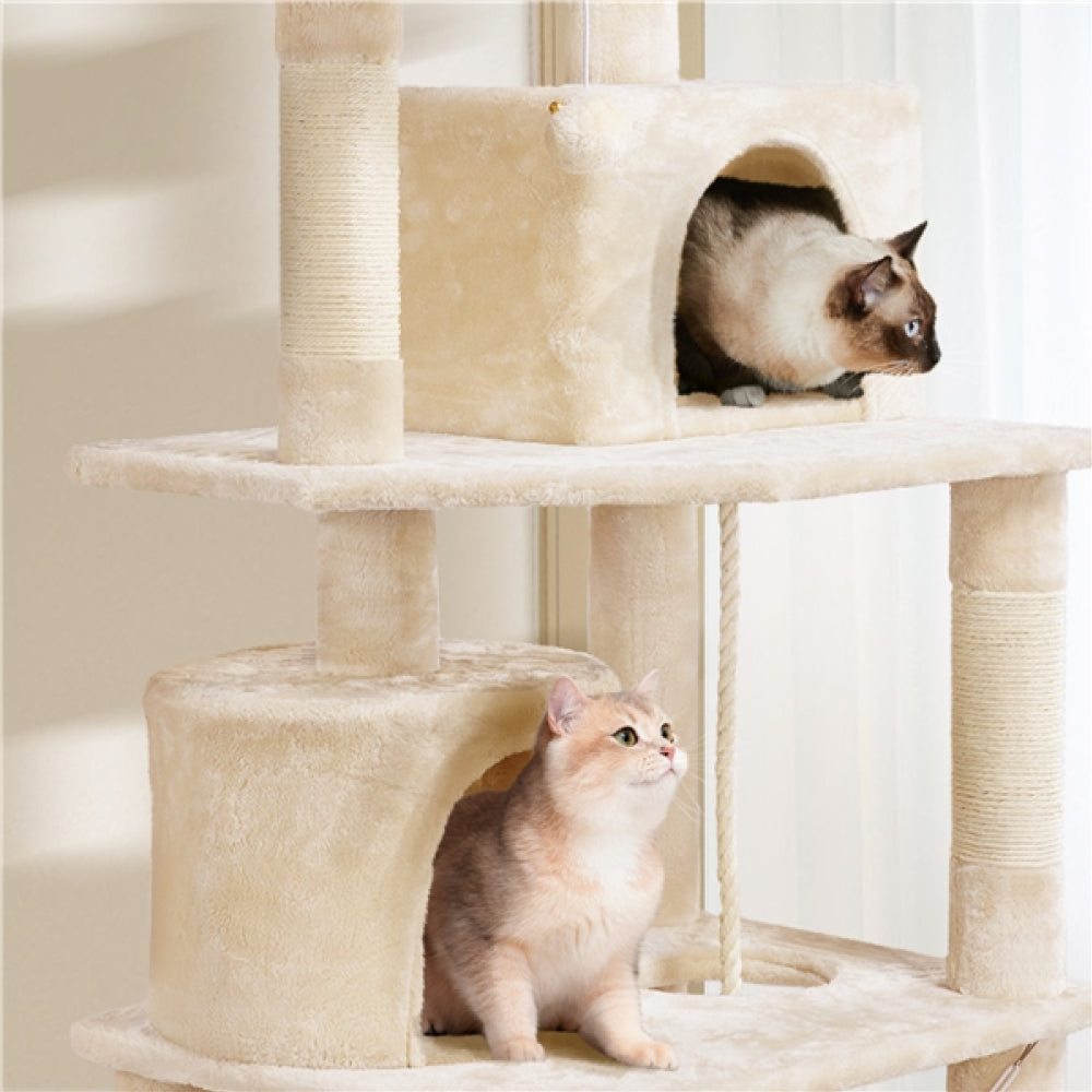 Multi-Level Cat Tree  Cat Tower with 2 Condos & 2 Perches & Scratching Posts