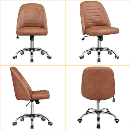 Faux Leather Mid Back Home Office Desk Chair