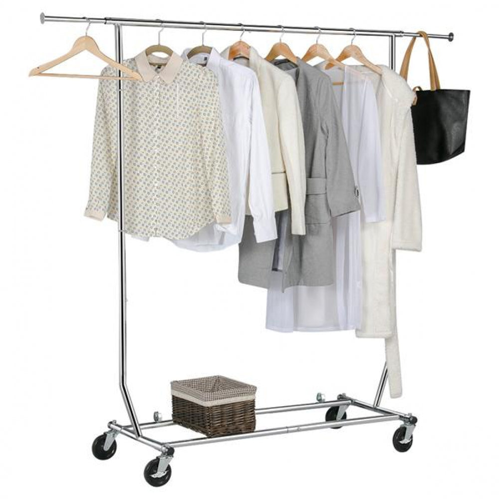 Heavy Duty Adjustable Foldable Clothes Rack Garment Rack Clothes Organizer
