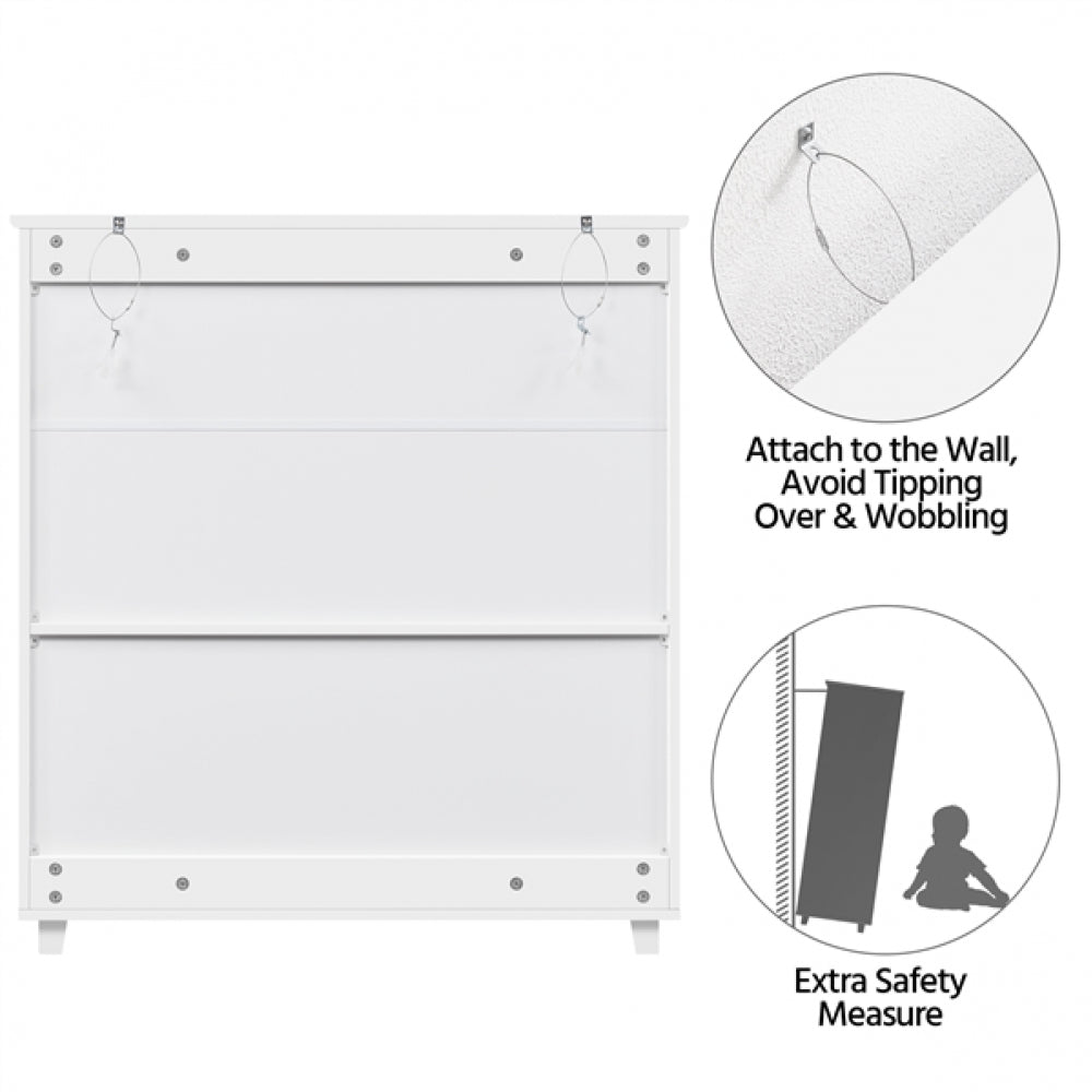 4 Tier Shoe Storage Cabinet 1 Drawer Closed Adjustable Shoes Rack