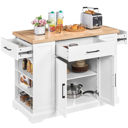 Rolling Kitchen Island Trolley Modern Storage Cabinet