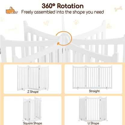 Indoor Pet Barrier for Doorway Dog Pen Wooden Pet Gate