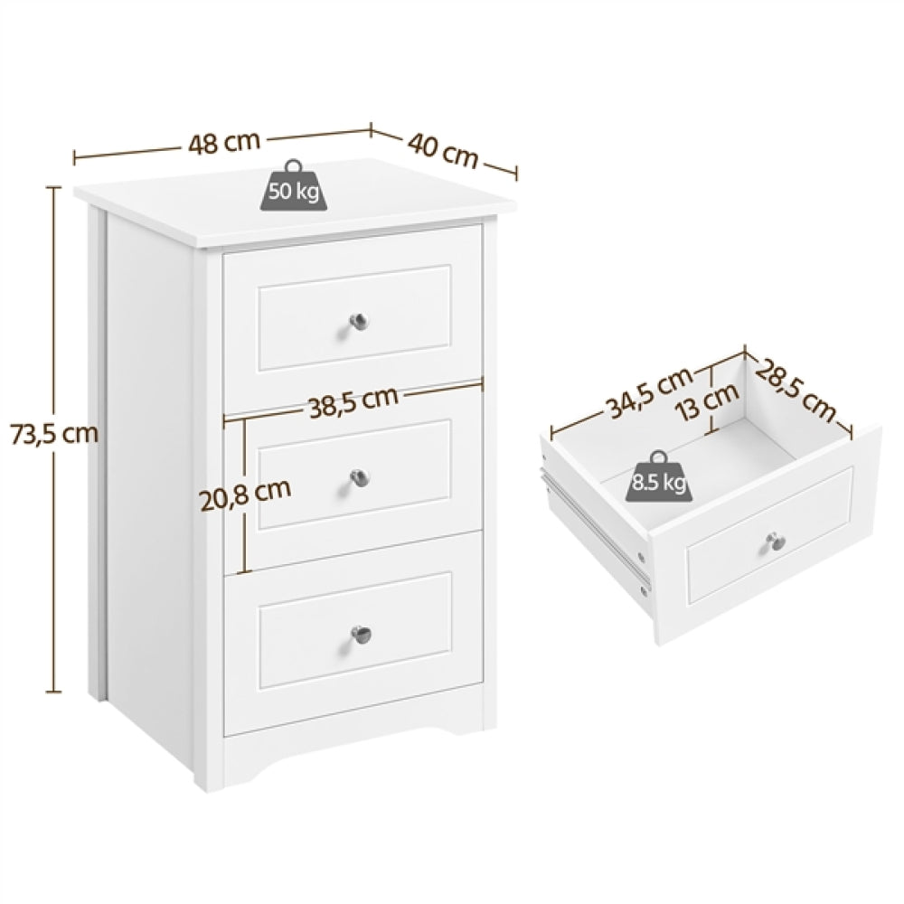 Extra Large End Table Classic Side Table Storage Cabinet