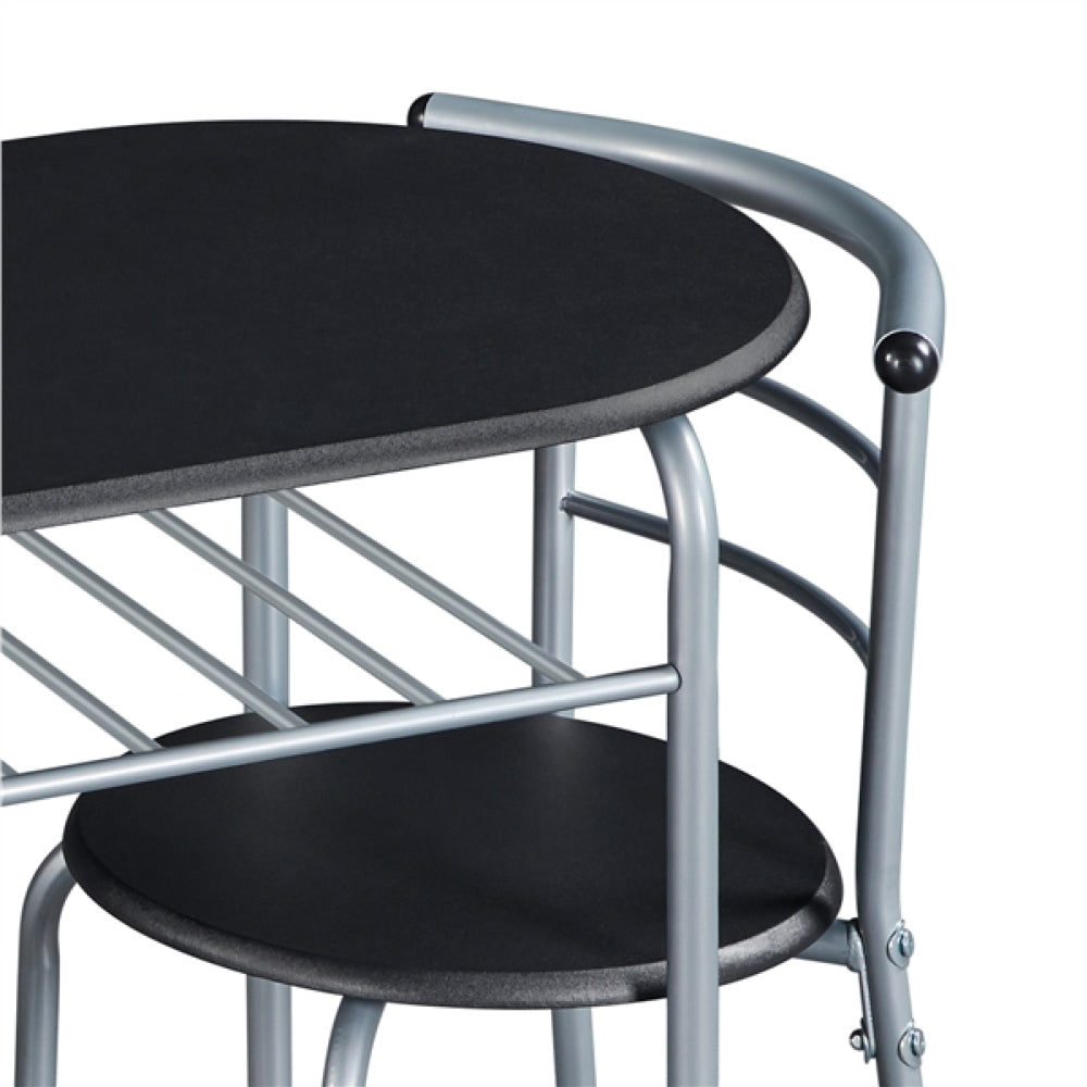 Modern Round Dining Table Set for 2 Chairs + 1 Table