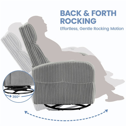 360-Degree Swiveling Nursing Glider Chair Rocking Chair