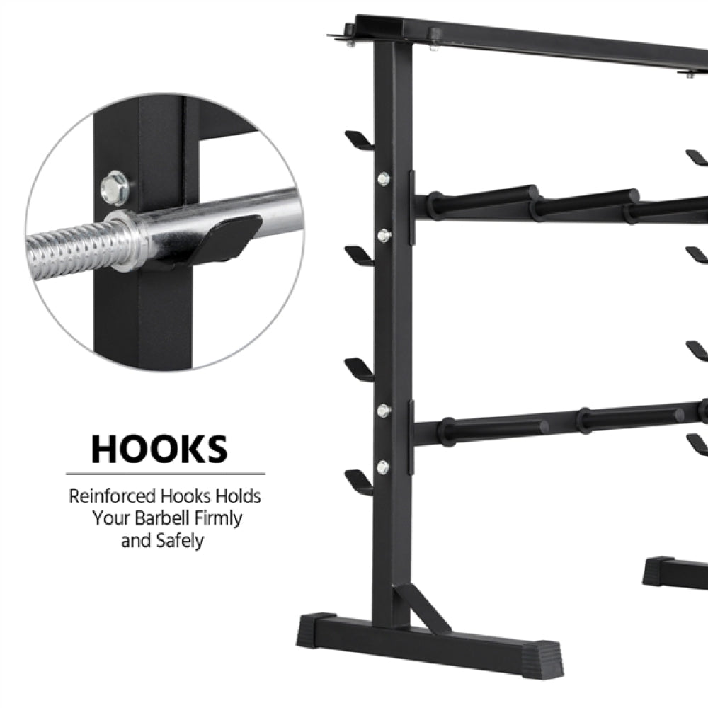 3 Tier Dumbbell Barbell Rack Weight Plate/Bar Storage Holder