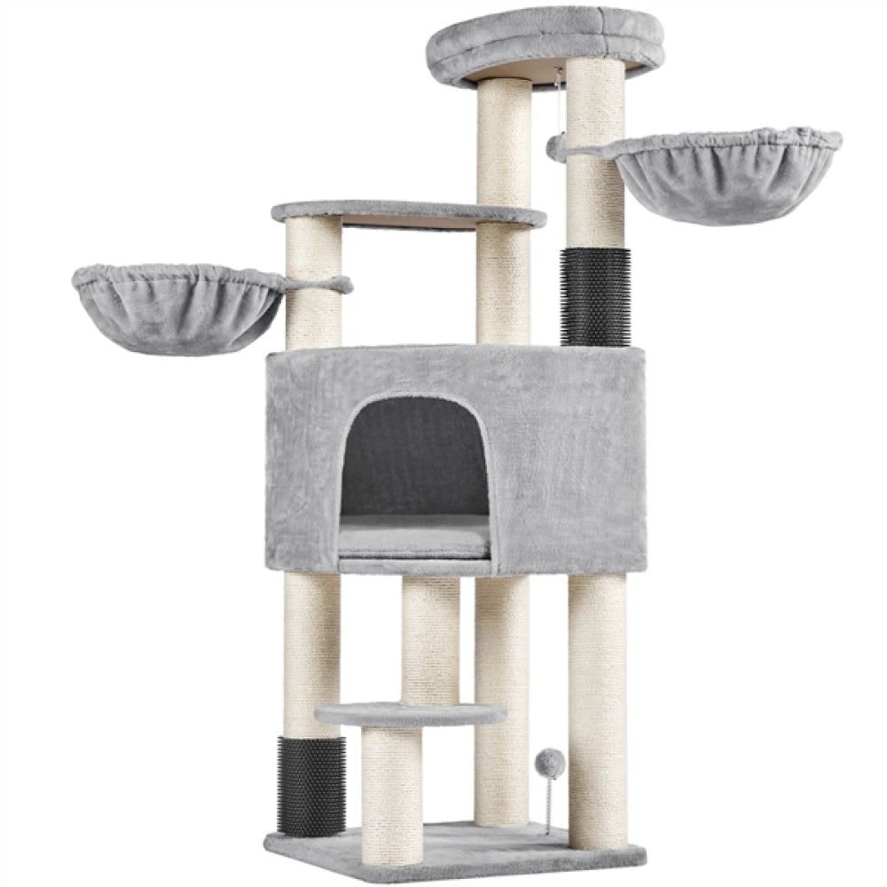 Multilevel Heavy-Duty Cat Tree with Thick Scratching Posts