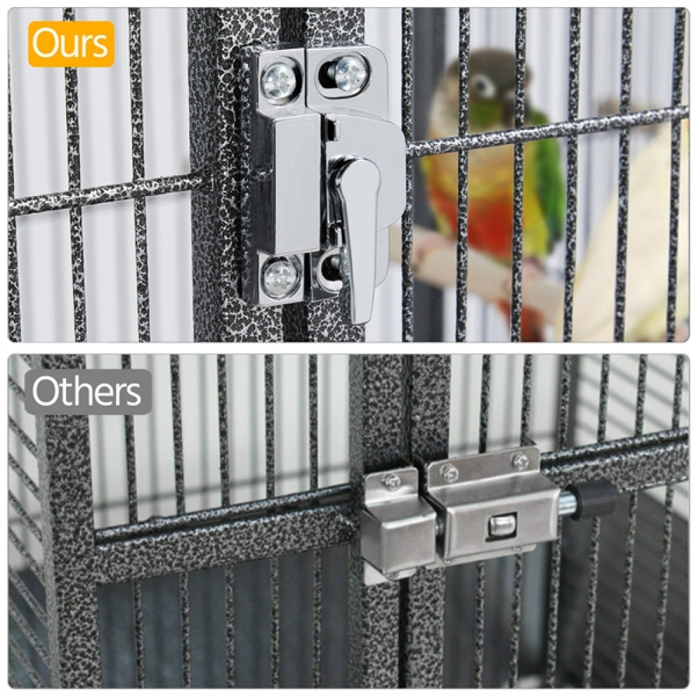 H68.5'' Play Top Parrot Cage Metal Rolling Bird Cage