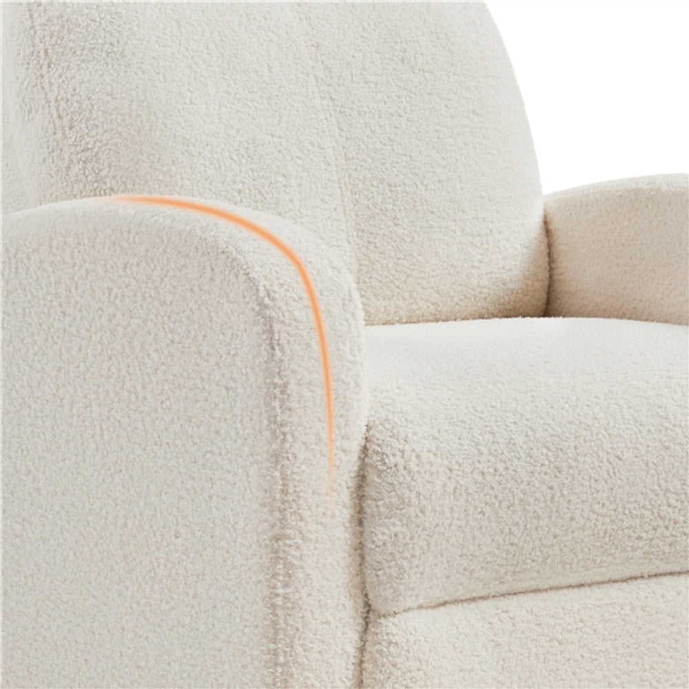 Upholstered  Recliner Boucle Recliner Sofa Adjustable Modern Single Reclining Chair