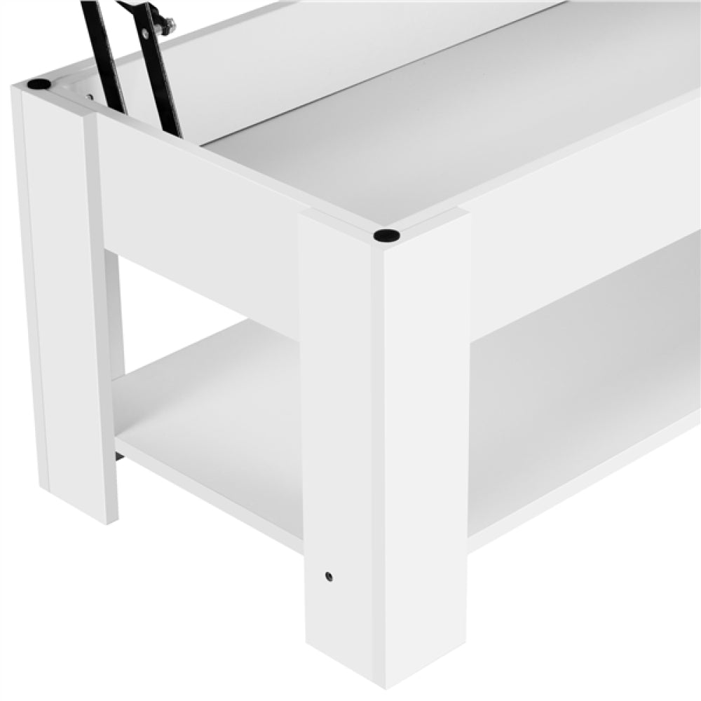 Space-saving Lift Top Coffee Table w/ Hidden Compartment & Open Shelf