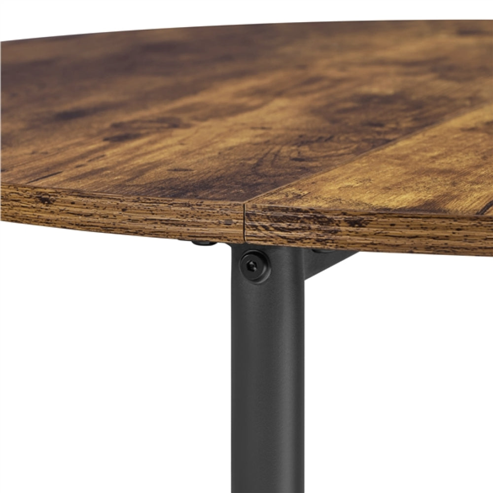 80cm Rustic Round Coffee Table Minimal Vintage Industrial Coffee Table