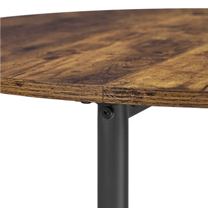 80cm Rustic Round Coffee Table Minimal Vintage Industrial Coffee Table