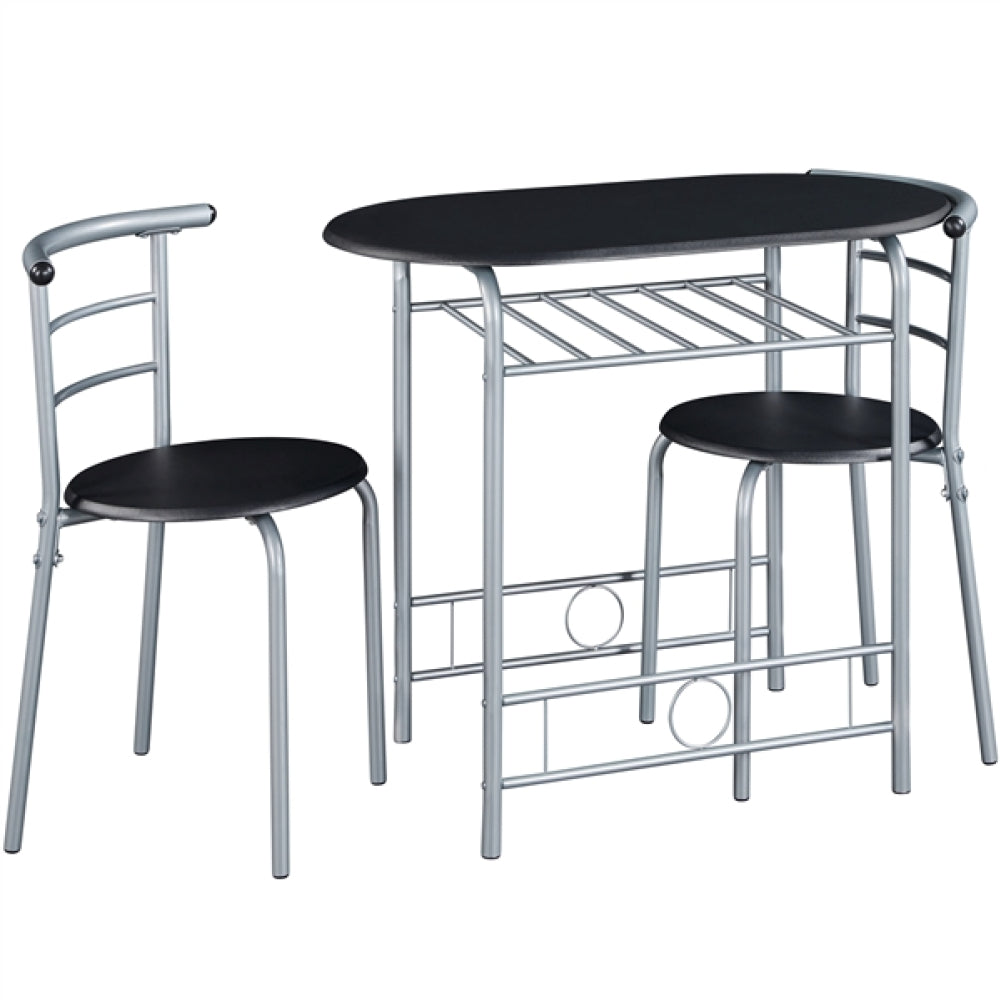 Modern Round Dining Table Set for 2 Chairs + 1 Table