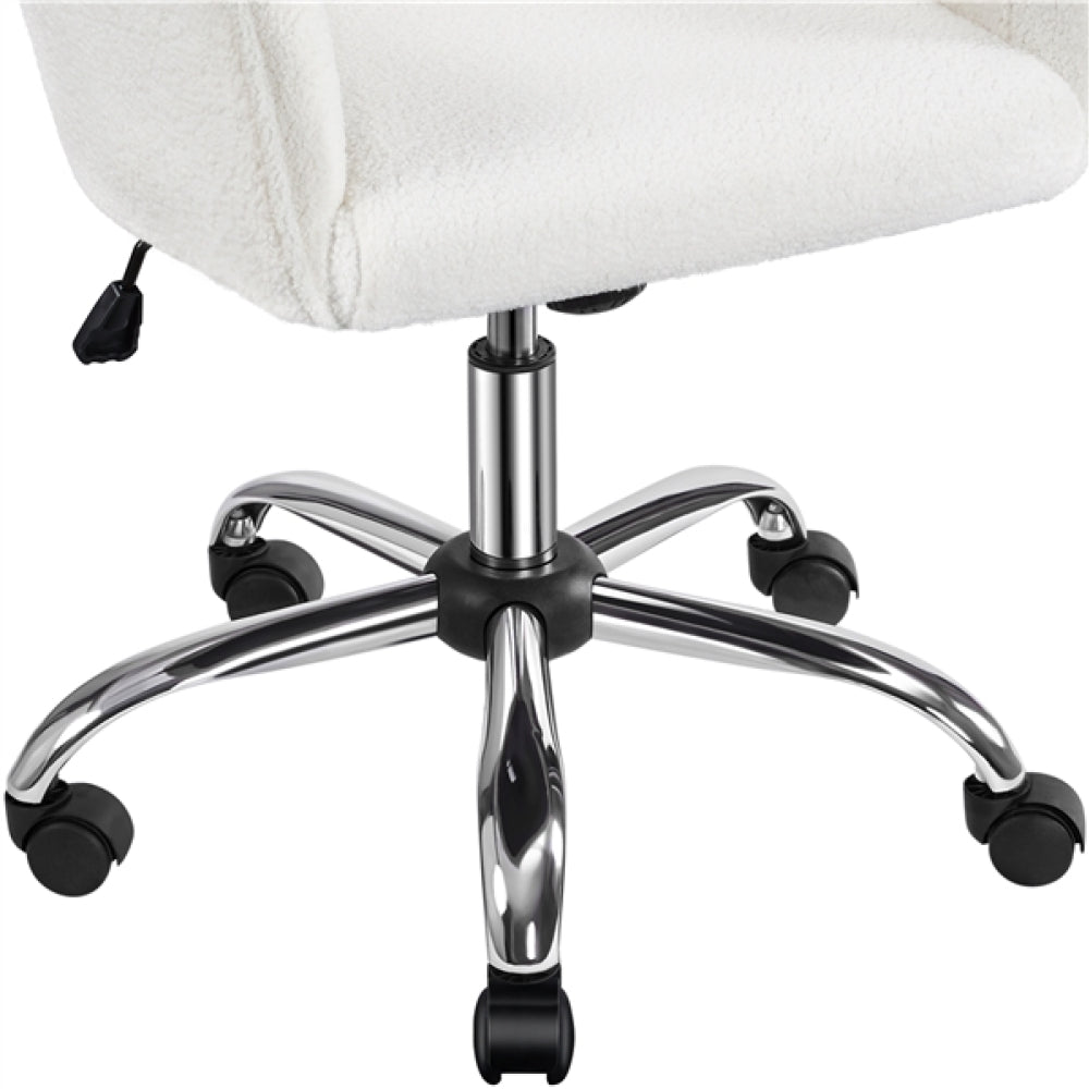 Modern Boucle Desk Chair Computer Chair Computer Chair Ivory