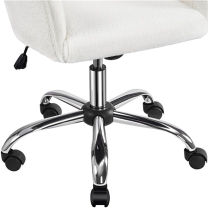 Modern Boucle Desk Chair Computer Chair Computer Chair Ivory