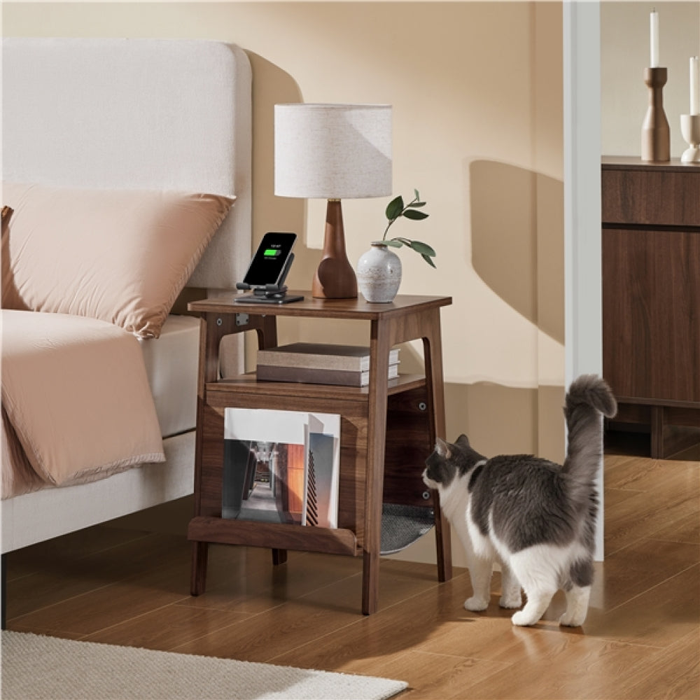 Side Table with Cat House & Scratching Board