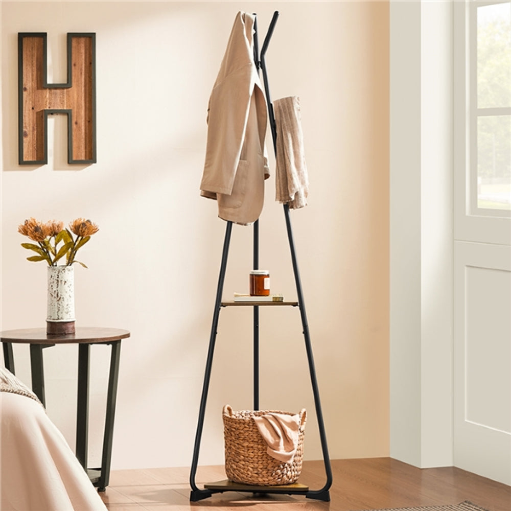 Freestanding Coat Rack Clothing Rack Hat Rack With Shelves