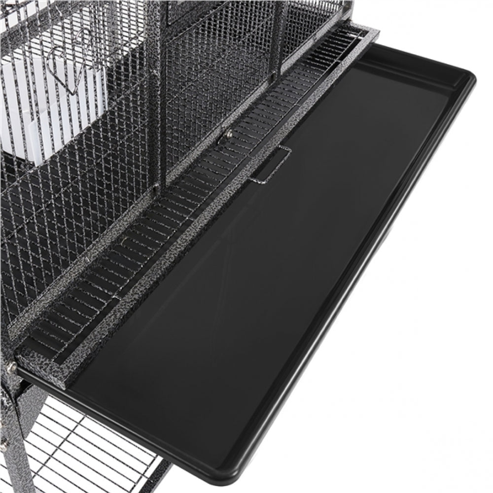 63’’H Large Parrot Cage w/ Stand Rolling Metal Pet Cage