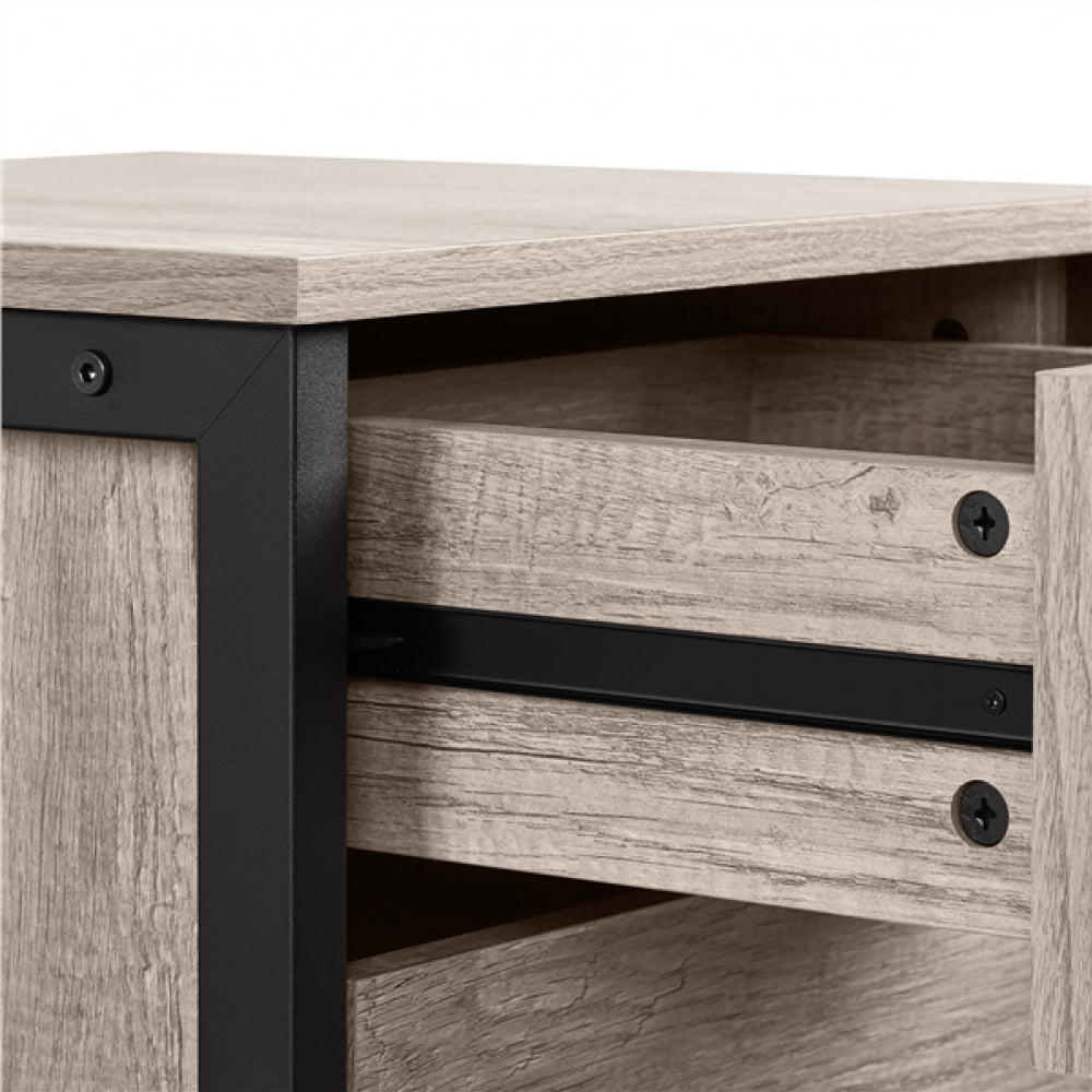 3 Drawer Nightstand Storage Nightstand Metal Frame Dresser Organizer