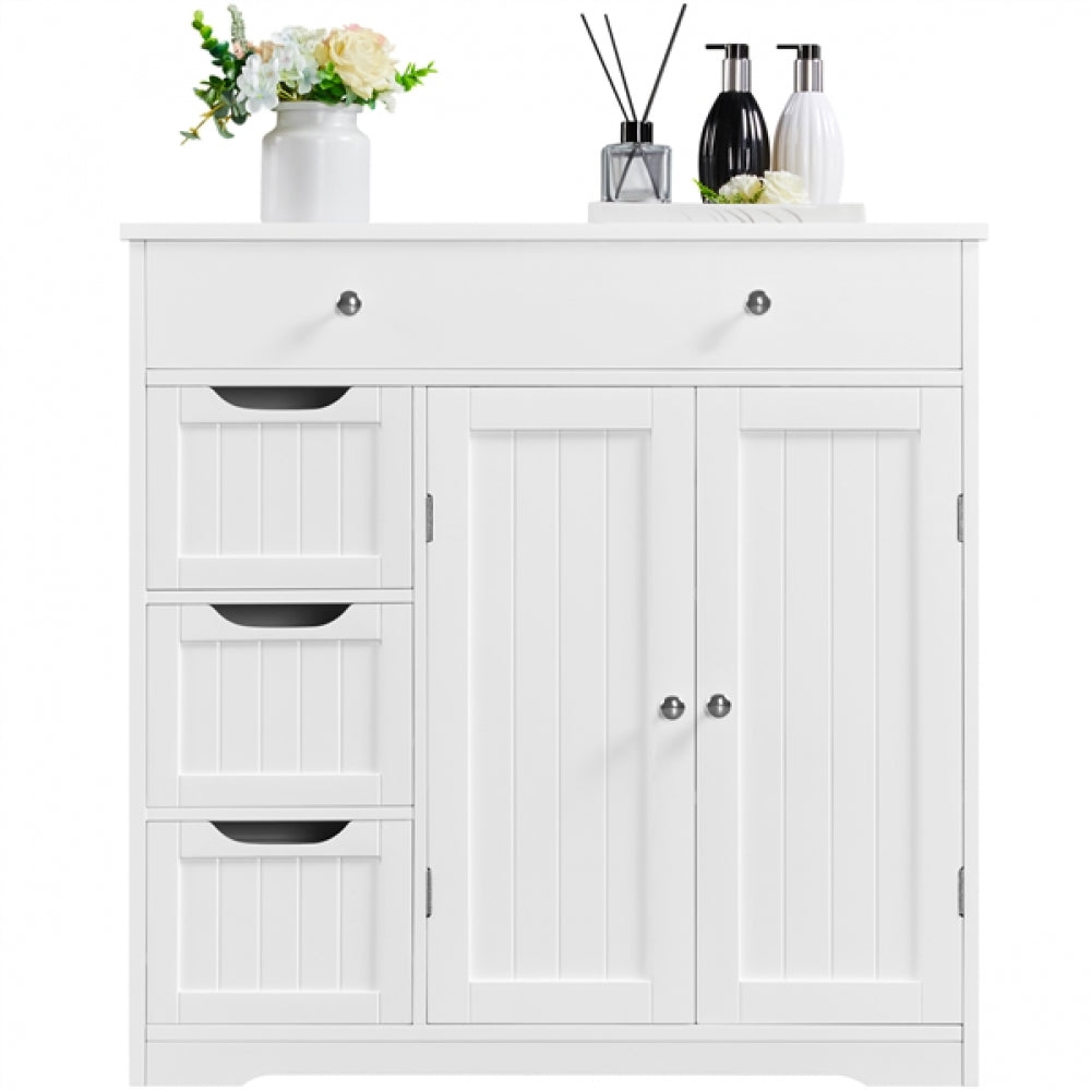 Wooden Bathroom Floor Cabinet Side Storage Organizer Cabinet