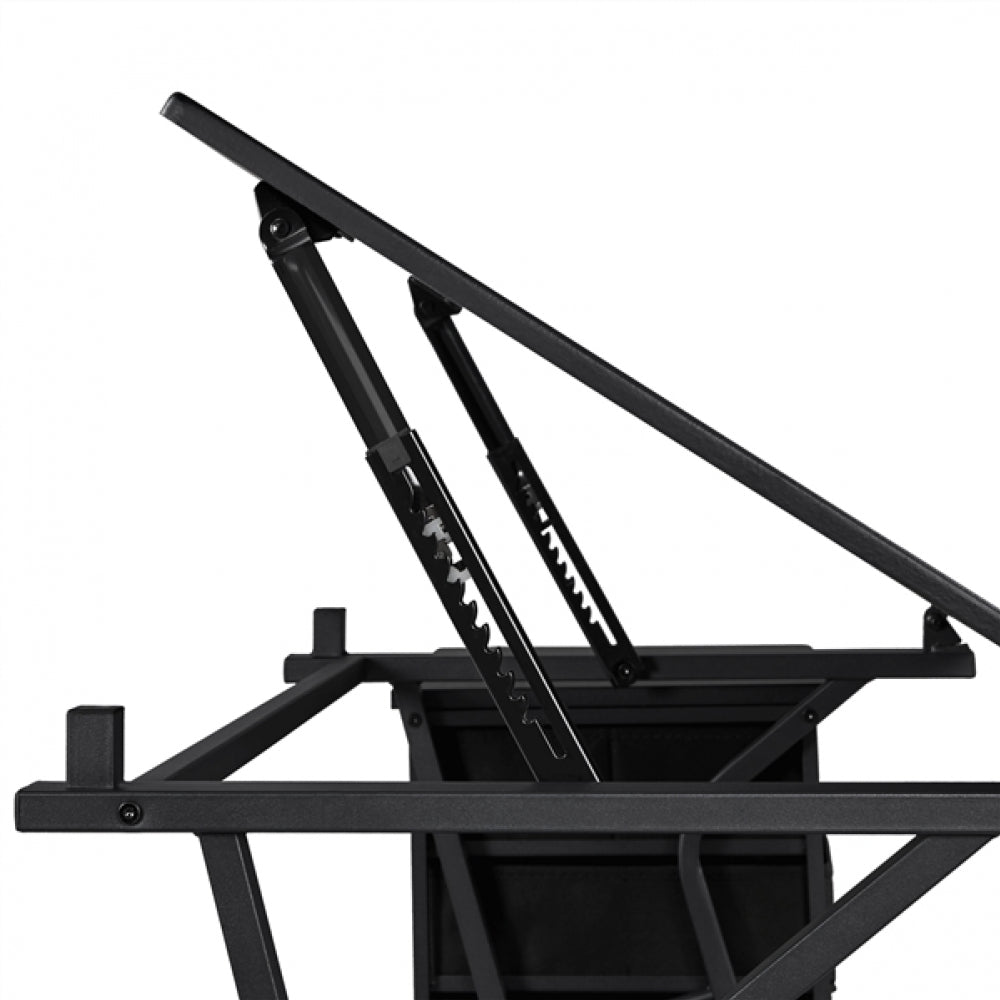 Drafting Table & Stool Set For Artists Tilting Tabletop with Additional Side Countertop