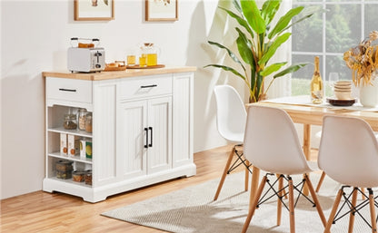 Rolling Kitchen Island Trolley Modern Storage Cabinet