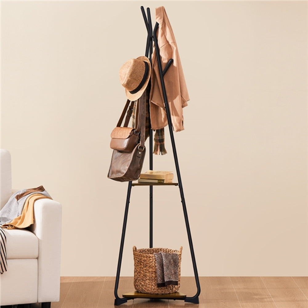 Freestanding Coat Rack Clothing Rack Hat Rack With Shelves