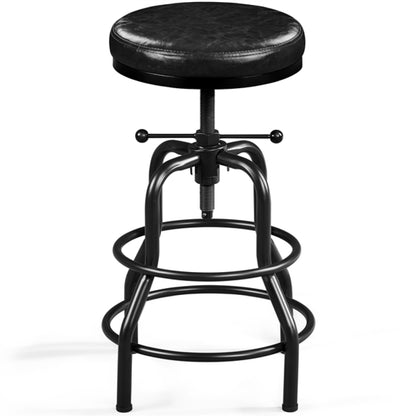 Vintage Industrial Bar Stool Rustic Swivel Bar Stool