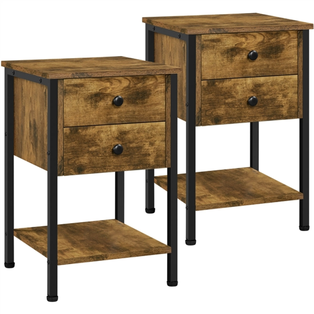1 Pair Side Table End Table Nightstand Bedside Table