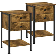 1 Pair Side Table End Table Nightstand Bedside Table